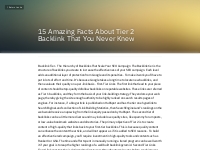 15 Amazing Facts About Tier 2 Backlink That You Never K...