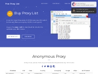 Anonymous Proxy List - Free Proxy List