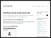 MyIPHide Quick Guide (Android) - Free Proxy Blog
