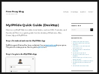 MyIPHide Quick Guide (Desktop) - Free Proxy Blog
