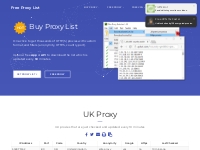 UK Proxy List - Free Proxy List