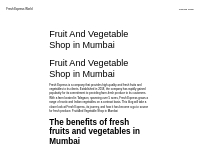 Fruit And Vegetable Shop in Mumbai - Fresh Express World