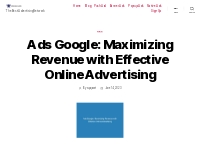Ads Google: Maximizing Revenue With Effective Online Advertising - Fro