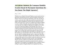 10 Untrue Answers To Common Mobility Scooter Road Or Pavement Question