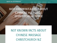 Not known Facts About chinese massage christchurch nz