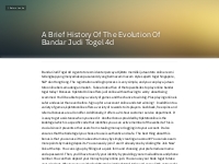 A Brief History Of The Evolution Of Bandar Judi Togel 4...