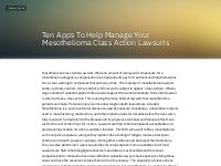Ten Apps To Help Manage Your Mesothelioma Class Action ...