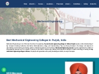 Best Mechanical Engineering colleges in Punjab, India - GGS Sachdeva