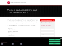 AAA Mergers and Acquisitions and Joint Venture Panels | ADR.org