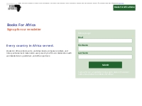 Books For Africa Newsletter Signup