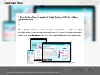 7 Steps To Transform Into A Smart Digital Business With Gojek Clone Ap