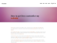 How to get free contentfor my website 