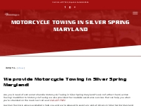 Motorcycle Towing in Silver Spring Maryland | Guzman Towing Inc