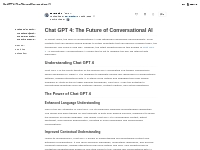Chat GPT 4: The Future of Conversational AI - HackMD