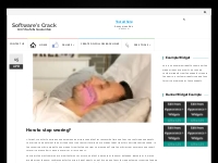 How to stop snoring - Software s Crack