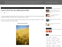 Foods To Eat If You Are Suffering from Piles
