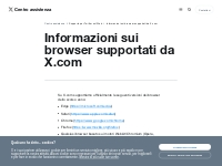 Informazioni sui browser supportati da X.com