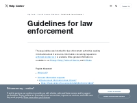 X s guidelines for law enforcement | X Help