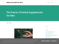 The Power of Herbal Supplements for Men