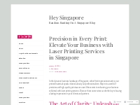 Precision in Every Print: Elevate Your Business with Laser Printing Se
