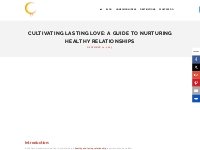 Cultivating Lasting Love: A Guide to Nurturing Healthy Relationships |