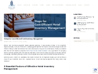 4 Steps for Cost-Efficient Hotel Inventory Management - Hotel and Spa 