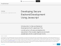 Developing Secure Backend Development Using Javascript   HourlyDevelop