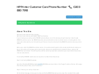 HP Printer Customer Care Phone Number Status