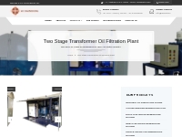  Two Stage Transformer Oil Filtration Plant In India-AR ENGINEERING