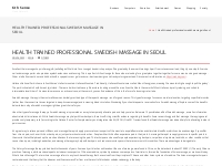 Health trained professional swedish massage in Seoul - 6th Sense