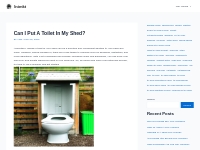 Can I Put A Toilet In My Shed? - Inimkt