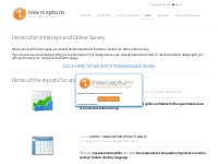 Interceptum - Online Surveys and Intercepts - Demo