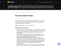 Account Seller Rules | Help Center