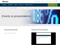   	The Hanover Insurance Group - Events   presentations