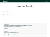   	Shopify - Investor Events