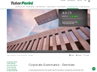   	Tutor Perini Corporation - Governance   ESG - Overview