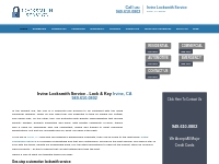 Irvine Locksmith Service | Lock & Key Irvine, CA |949-610-0802