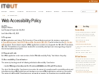 Web Accessibility Policy | IT@UT | | The University of Texas at Austin