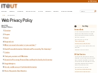 Web Privacy Policy | IT@UT | | The University of Texas at Austin