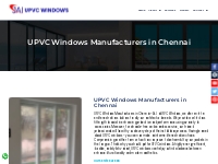 UPVC Windows Manufacturers in Chennai | Jai UPVC