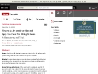 Financial Incentive–Based Approaches for Weight Loss: A Randomized Tri