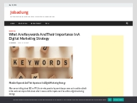 What Are Keywords And Their Importance In A Digital Marketing Strategy