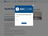 Youth Pastor   SBC Job Board
