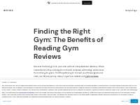 Finding the Right Gym: The Benefits of Reading Gym Reviews    Site Tit
