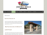 Directions   Jojoba Hills SKP RV Resort