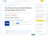 Top 45 Cyber Security News Websites for Information Security Pros