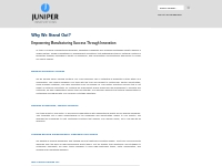 Why Juniper Innovations    Juniper Innovations   Providing Business Tr