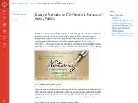  Ensuring Authenticity: The Power and Purpose of Notary Publics : Home