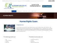 Human Rights Cases Services in Mississauga   Toronto - Kapoor Paralega