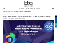 Why Choose React Native Framework over Hybrid App Development? - KbaBl
